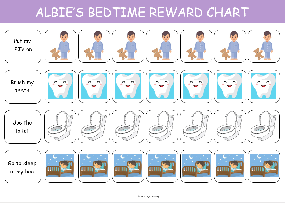 Bedtime Reward Chart