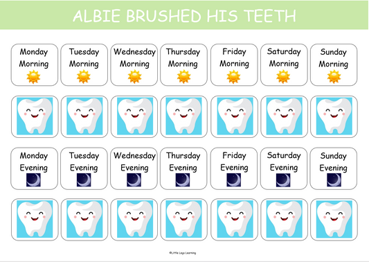 Teeth Cleaning Reward Chart