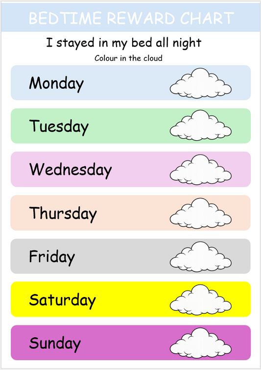 Bedtime Reward Chart